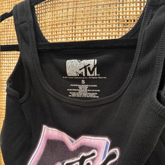 MTV Black and Pink Logo Tank Top - Picture 2 of 3